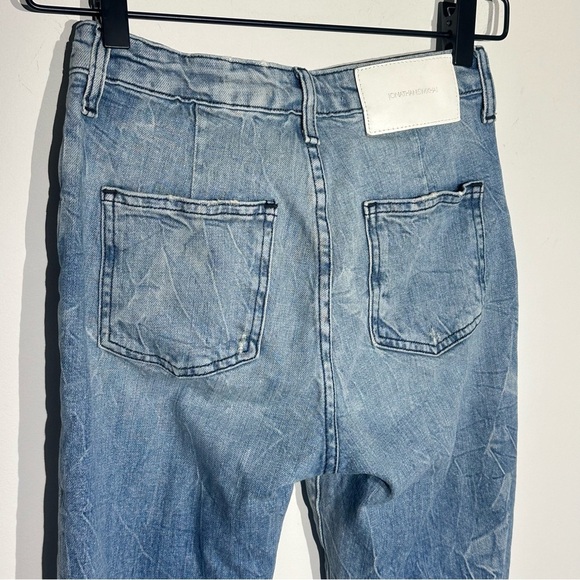 Jonathan Simkhai Designer Womans Distressed Jeans Blue Light Wash Size 25 - Picture 8 of 13